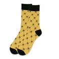 thumbnail image 1 of Men's Fleur de Lis Diamond Dotted Line Premium Cotton Dress Casual Crew Socks-Mardi Gras Theme, 1 of 3