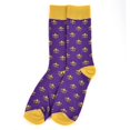 thumbnail image 1 of Men's Fleur de Lis Patterned Premium Cotton Dress Casual Crew Socks - Classic French Fleur-de-Lis Style for Men-Mardi Gras Theme, 1 of 6
