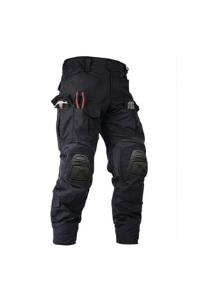 Men's Flex Ripstop Work Pants with Removable Knee Pads – 10-Pocket Breathable Utility Trousers for Hiking, Gardening & Outdoor Work (No Belt)