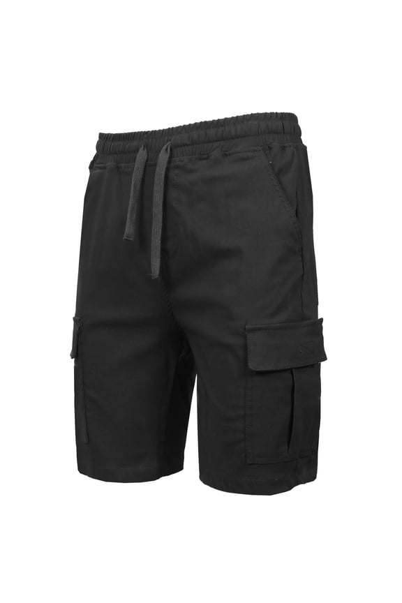 Men’s Flex Cargo Shorts with Elastic Waistband and Drawstring – Comfortable Fit with 6 Pockets and Stretch Fabric (S-2XL)