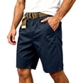 thumbnail image 1 of Men's Flex Casual Cargo Shorts, Lightweight Water Resistant Golf Shorts,Comfortable Stretch Waist Work Shorts with Multi-Pocket Navy S, 1 of 9