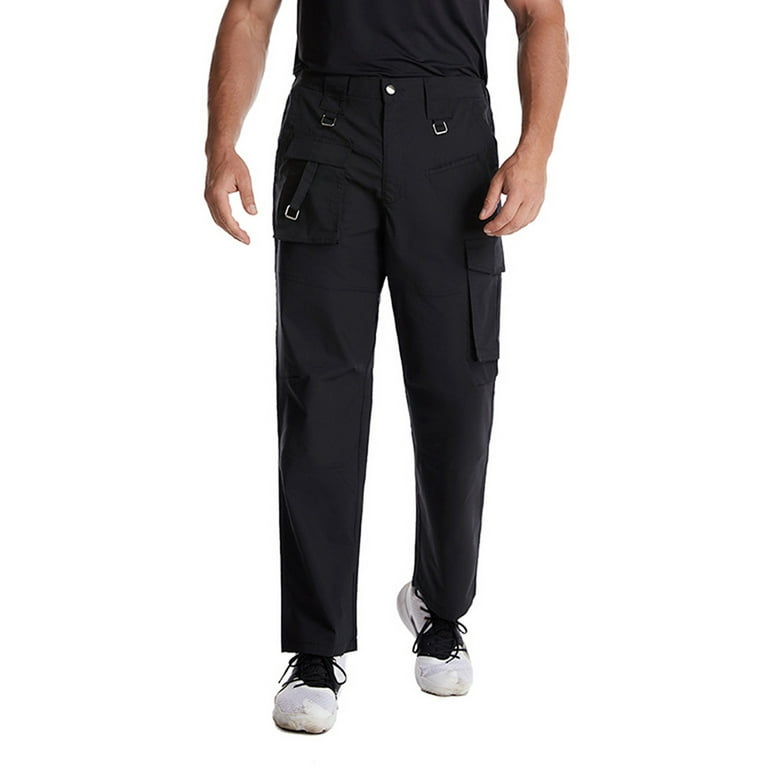 Men's Flex Ripstop Tactical Pants, Water Resistant Stretch Cargo Pants,  Lightweight EDC Hiking Work Pants
