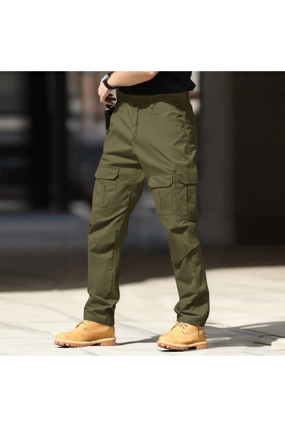 Men's Flex Stretch Convertible Tactical Pants Water Resistant Ripstop Cargo Pants BDU Outdoor Work Hiking Army Green 3XL