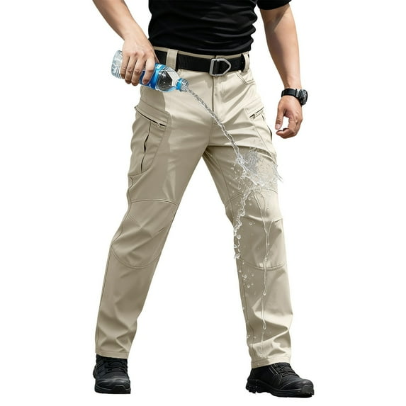 Men's and Big Men's Stretch Taper Leg Regular Fit Cargo Pants with Multi Pockets