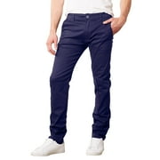 Mens Flex Stretch Slim Fit Cotton Everyday Chino Pants 31" Inseam
