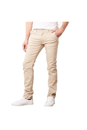 Men's Flex Stretch Slim Fit Cotton Everyday Chino Pants (31" Inseam)