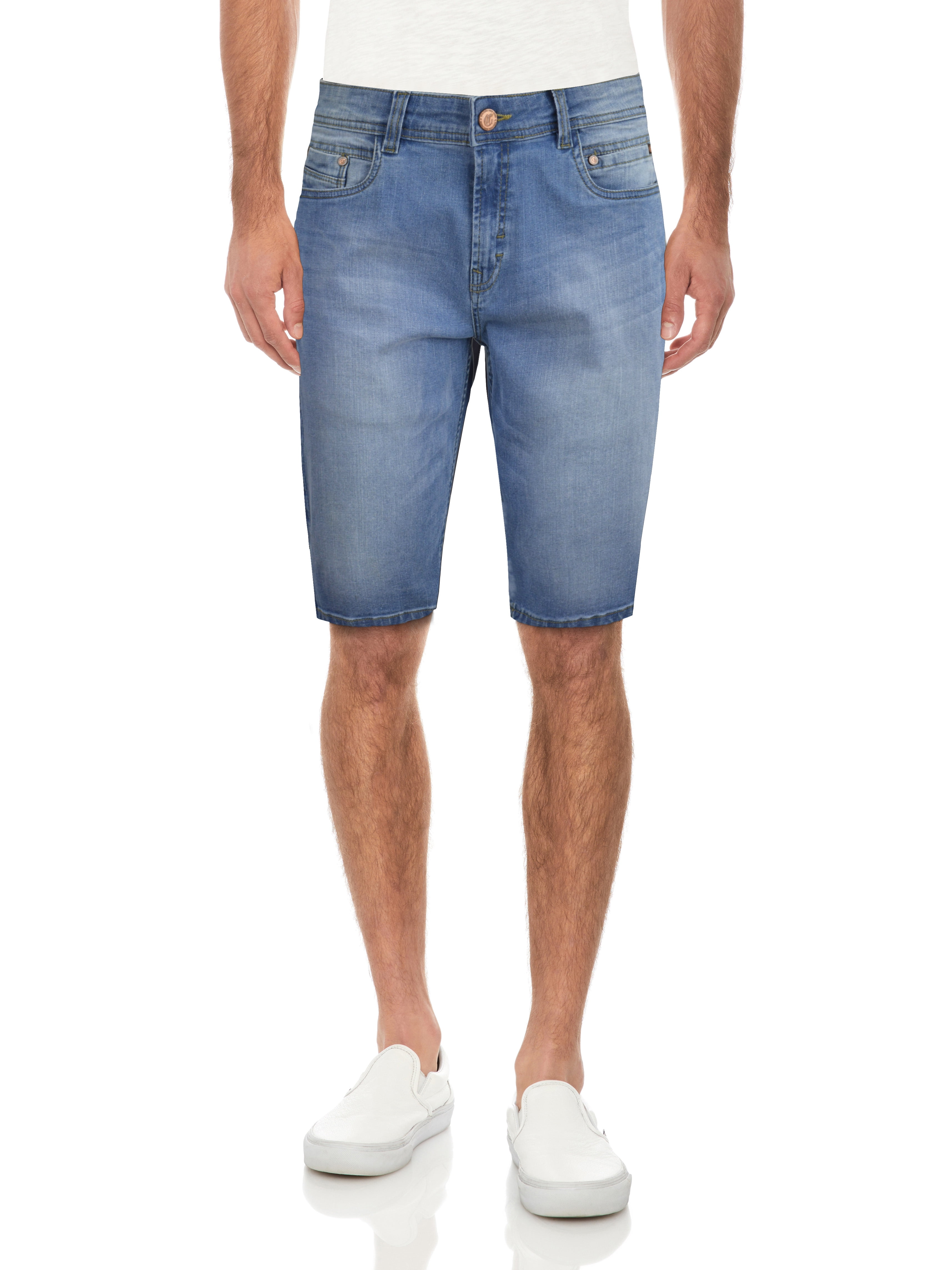 Men's Flex Stretch Slim Skinny Fit Casual Denim Jeans Shorts