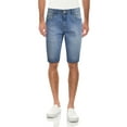 thumbnail image 1 of Men's Flex Stretch Slim Skinny Fit Casual Denim Jeans Shorts, Light Blue, 1 of 8