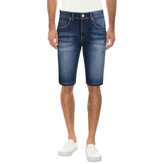 CULTURA Men's Cultura Saddle Stitch Denim Shorts, Med Blue, 40