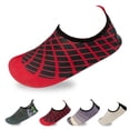 thumbnail image 1 of Men’s Flexible Aqua Socks, Swim Shoes, Summer Outdoor Shoes For Water Sports, Pool, Sea, Beach Activities, Red/Black, 11-12, 1 of 11