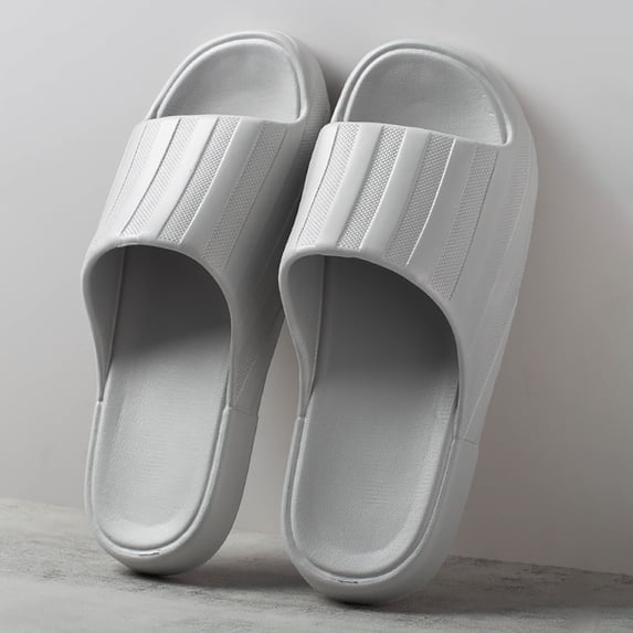 Men's Flip Flops Arch Support Couples Solid Shower Room Home Non Breathable Massage Soft Sole Quick Drying Comfortable Flat Open Toe Mens Sandals