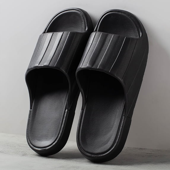 Men's Flip Flops Arch Support Couples Solid Shower Room Home Non Breathable Massage Soft Sole Quick Drying Comfortable Flat Open Toe Sandals Men