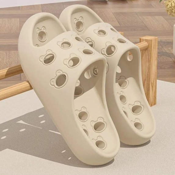 Men's Flip Flops Slip On Arch Support Bathroom Indoor Outdoor Comfortable Soft Sole Breathable Shower Home Hotel Open Toe Mens Shoes