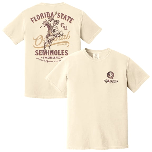 Men's FloGrown Cream Florida State Seminoles Vintage Mascot T-Shirt