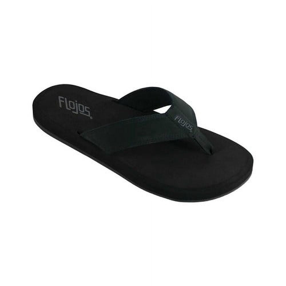 Flojos Mens Black Flip Flop Sandals Men 11 Cushioned Arch Support Thong Shoes‎ Flojos Men main image 4