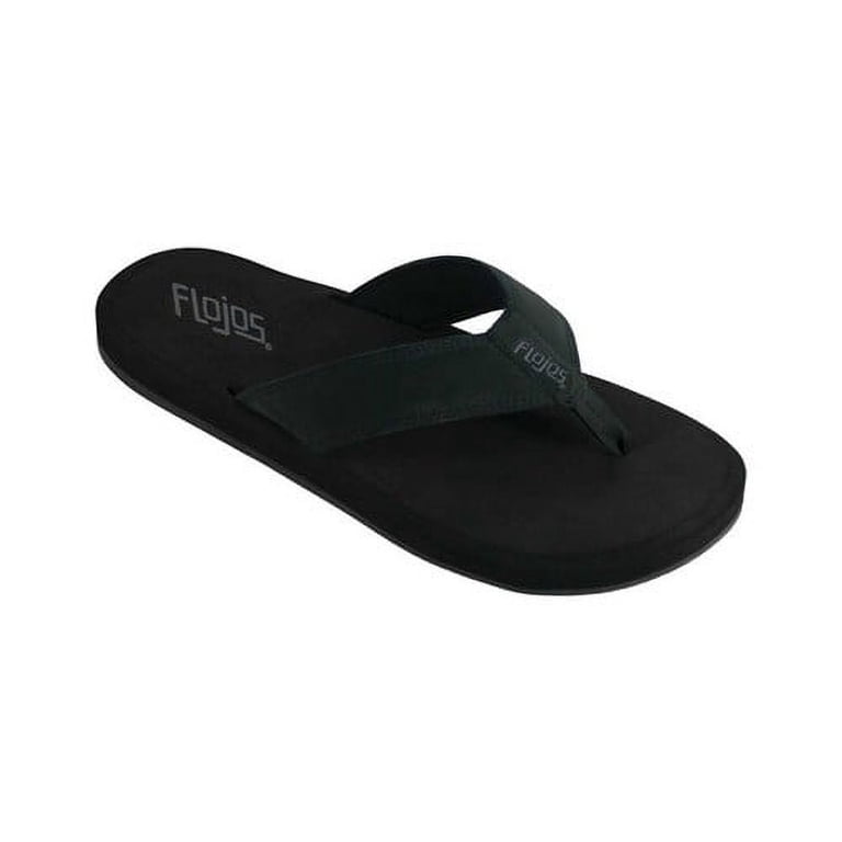 Flojos Flip Flops Men\'s Size 8 Black Sandals Casual Comfort Beach Thong Flojos Flip Flop Sandals Men 12 Black Cushioned Beach Thong  main image 4