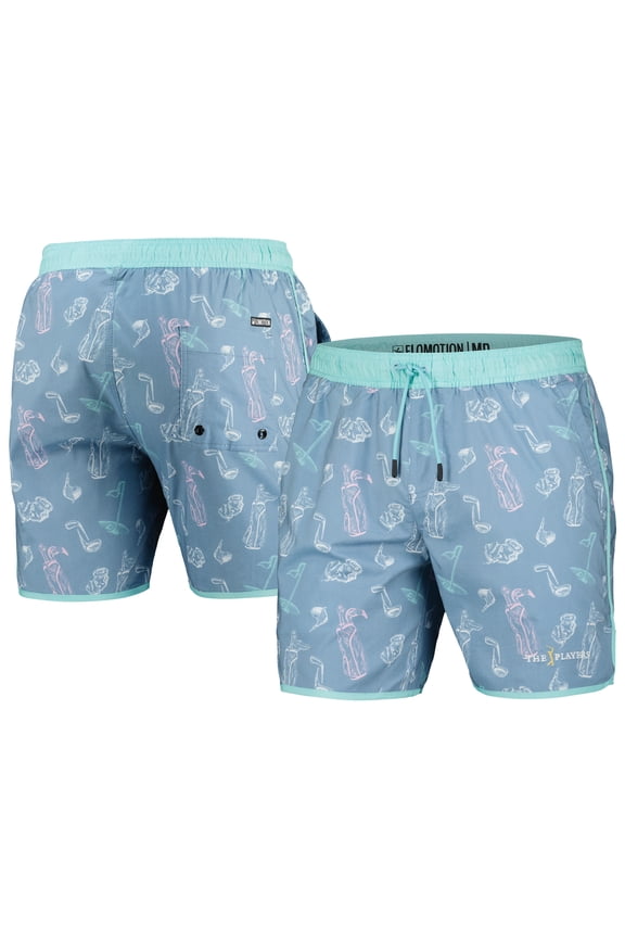 Men's Flomotion Blue THE PLAYERS Bogey Bag Tri-Blend Volleyshorts