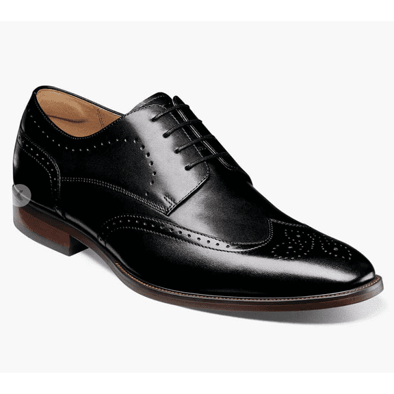 Men's Florsheim Sorrento Wingtip Oxford Shoes Black Leather 14291-001