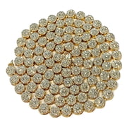 Mens Flower Cluster Hip Hop Chain Flooded Out Bling Iced Gold Finish 1 Row Necklace 36" Inch