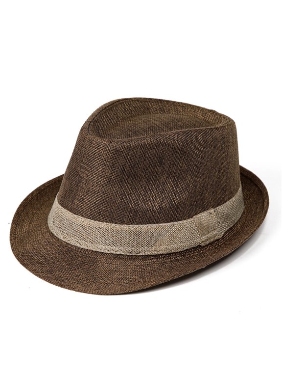 Men's Foldable Hat Sun Breathable Weave Design Rollable Beach Parties Outdoor Accessory