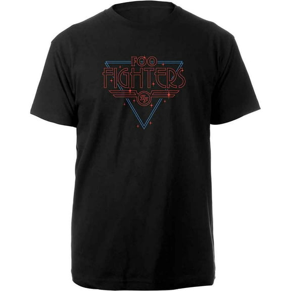 Men's Foo Fighters Black Disco Outline Slim Fit T-shirt Large Black
