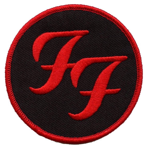 Men's Foo Fighters Circle Logo Embroidered Patch Red