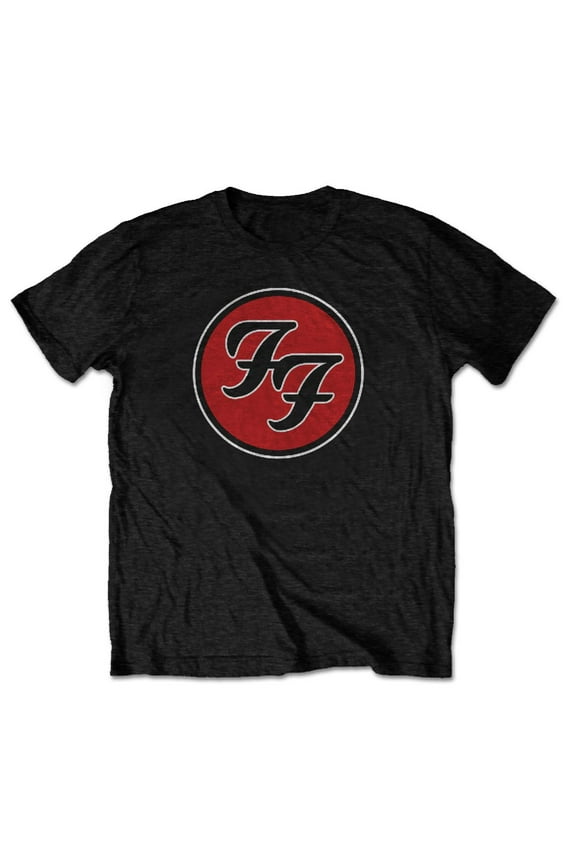 Men's Foo Fighters FF Logo Slim Fit T-shirt Large Black