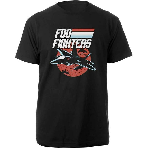 Men's Foo Fighters Jets Slim Fit T-shirt Medium Black