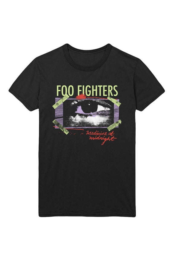 Men's Foo Fighters Medicine At Midnight Taped Slim Fit T-shirt Small Black