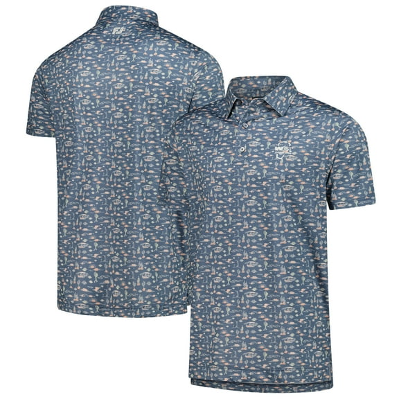 Men's-FootJoy  Blue WM Phoenix Open ProDry All Over Print Polo