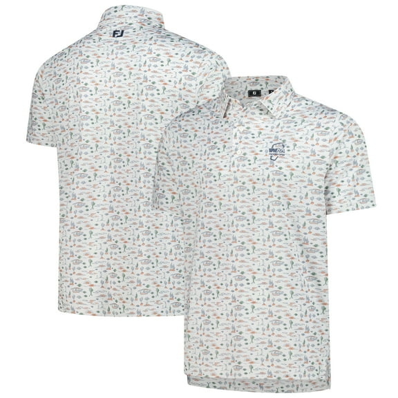 Men's-FootJoy  White WM Phoenix Open ProDry All Over Print Polo