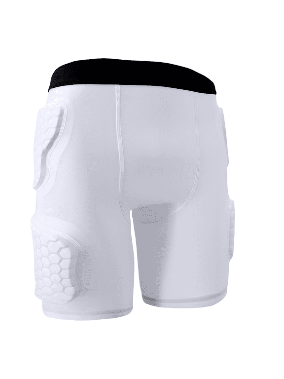 Men's Football Compression Shorts Girdle, Honeycomb EVA Padded Protective Gear for Rugby, Skiing, Basketball