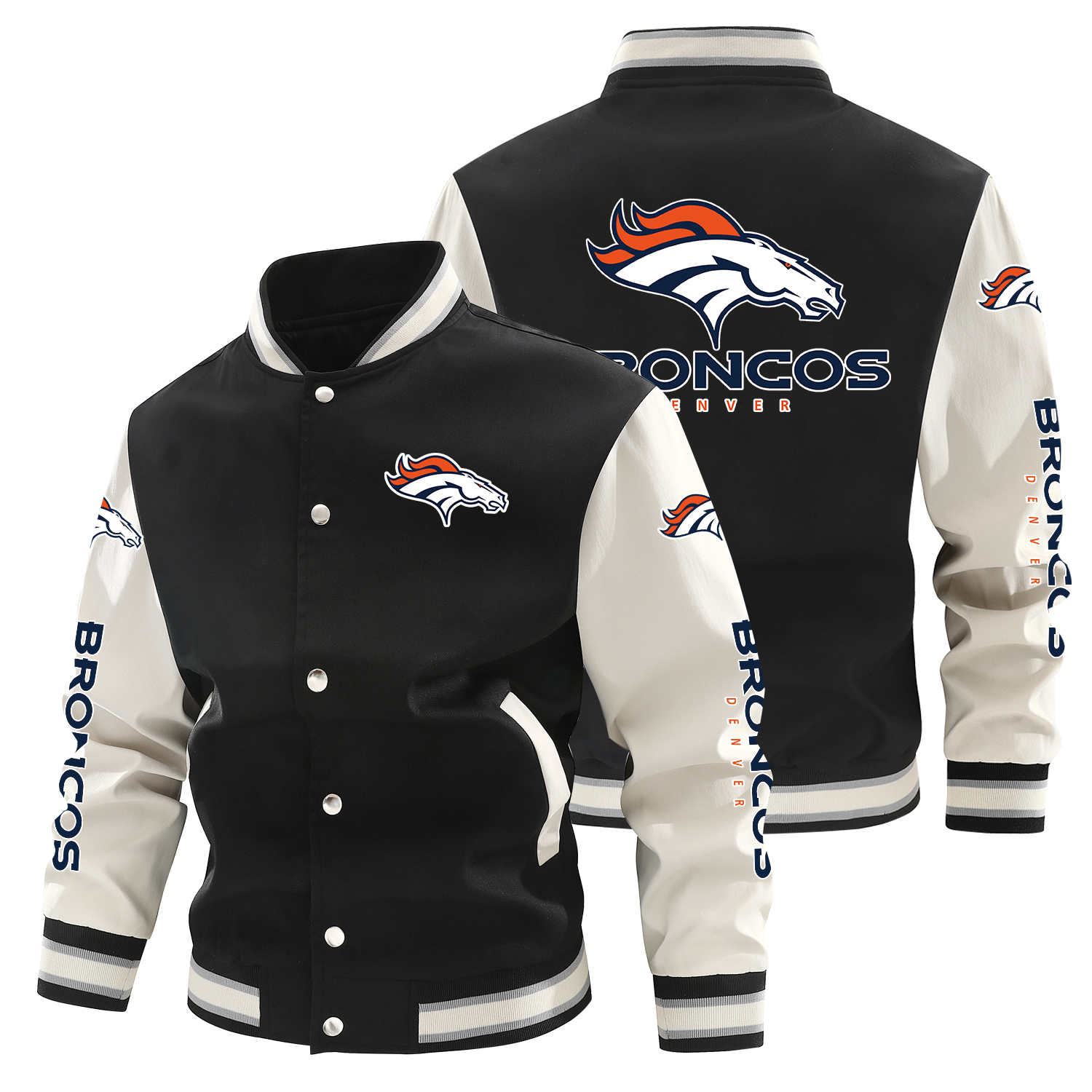 Men's Football Fashion Varsity Jacket Causal Slim Fit Cotton Letterman Rugby Baseball Bomber