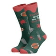 thumbnail image 1 of Men's Football Makes Me Less Murdery Socks Funny Sports Fan Footwear, 1 of 5