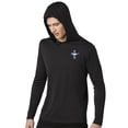 thumbnail image 1 of Men's Ford Mustang Legend Lives GT Crest Hoodie Tee - Black, Large, 1 of 2