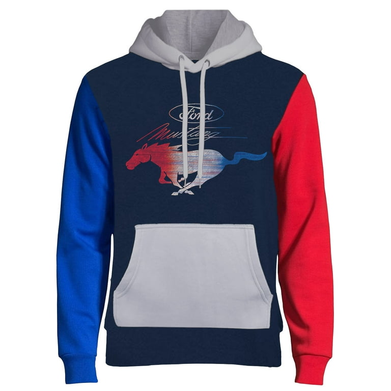 Navy blue and red hoodie hotsell