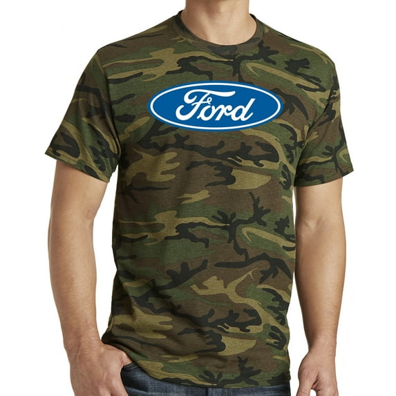 Men's Ford Oval Logo Camoflauge Tee Shirt - Military Camo, Small