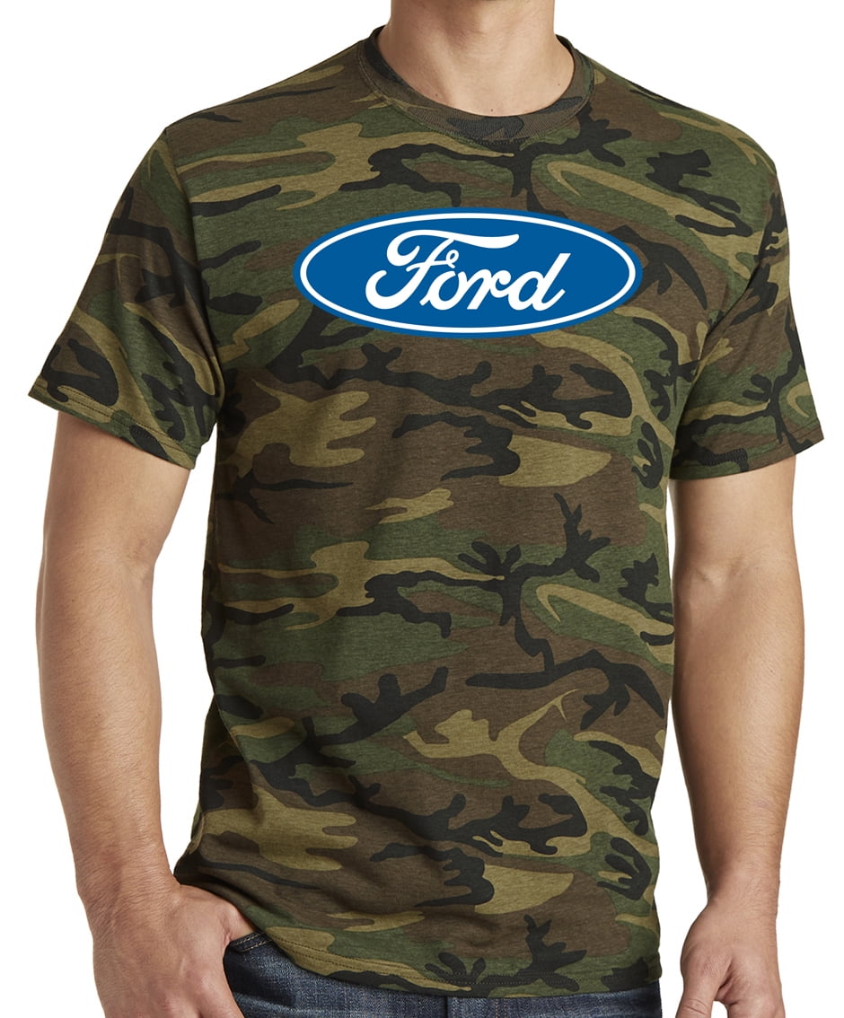 Men's Ford Oval Logo Camoflauge Tee Shirt - Military Camo, XL