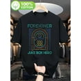 thumbnail image 1 of Men's Foreigner Juke Box Hero Graphic T-Shirt - 100% Cotton Soft Retro Punk Rock Band Tee with Vintage Horror TV Poster Design,, 1 of 4