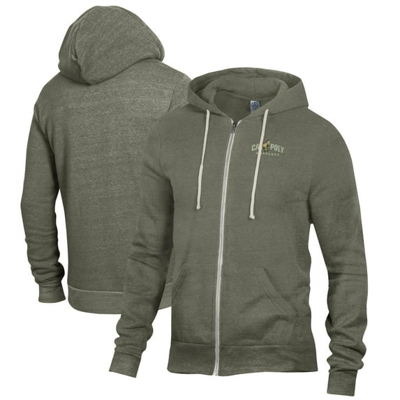 Men's Forest Green Cal Poly Mustangs Rocky Full-Zip Hoodie
