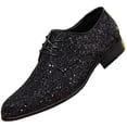 thumbnail image 1 of Men's Formal Dress Shoes Elegant Shiny Loafer Design Lace Up For Business Occasions, 1 of 6