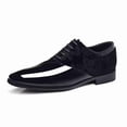 thumbnail image 1 of Men's Formal Dress Shoes with Embossed Floral Pattern, Formal Lace-Up Dress Shoes for Wedding & Party, 1 of 6