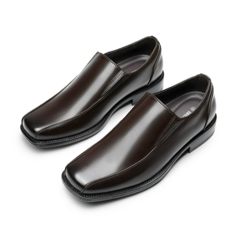 Men's Formal Leather Lined Square Toe Dress Loafers Shoes