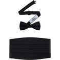 thumbnail image 1 of Men's Formal Satin Bowtie and Cummerbund Set - Black, by S. H. Churchill & Co., 1 of 7