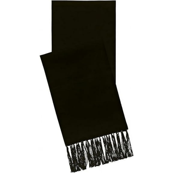 Men's Formal Satin Scarf - Black