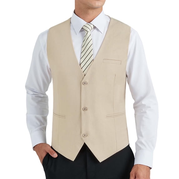 Vest for Men Formal Business Suit Vests Classic Solid Color Dress Waistcoat Wedding Suits Tuxedo