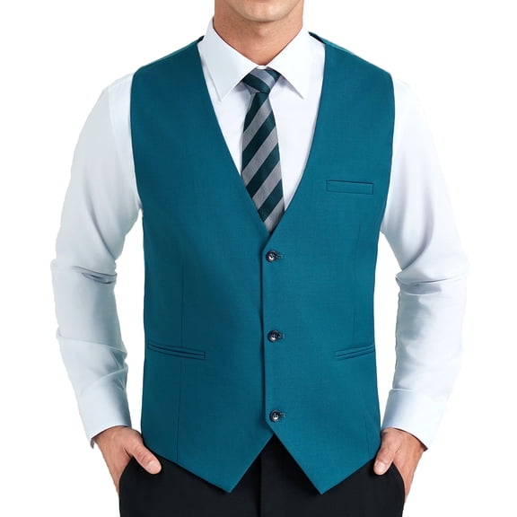 Men's Formal Suit Vest Casual Dress Waistcoat Business Prom Wedding Tuxedo Vests Solid Color S