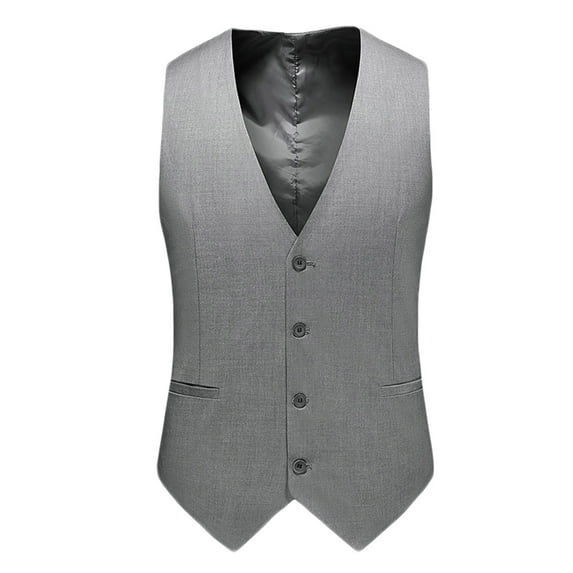 Men's Formal Suit Vest Waist coat Business Casual Dress Vest for Prom Wedding