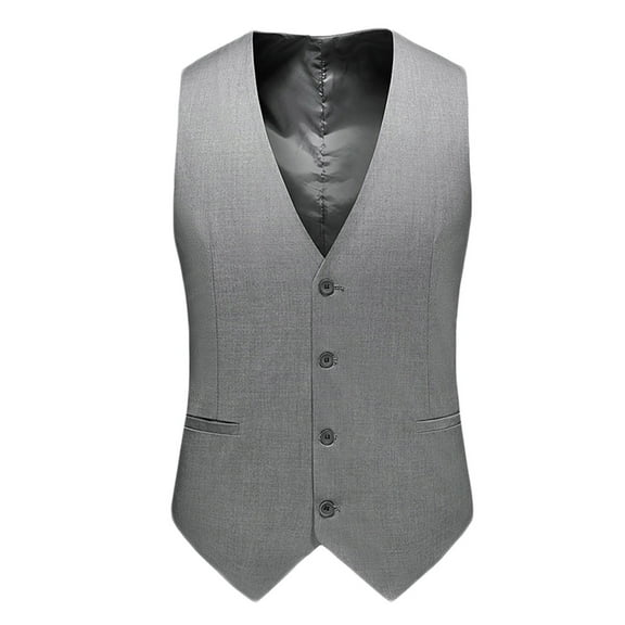 Men's Formal Suit Vest Waist coat Business Casual Dress Vest for Prom Wedding