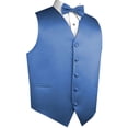 thumbnail image 1 of Best Tuxedo Men's Formal, Tuxedo, Wedding, Prom, Cruise Vest, Bow-Tie & Hankie Set in Cornflower - 2XL, 1 of 3